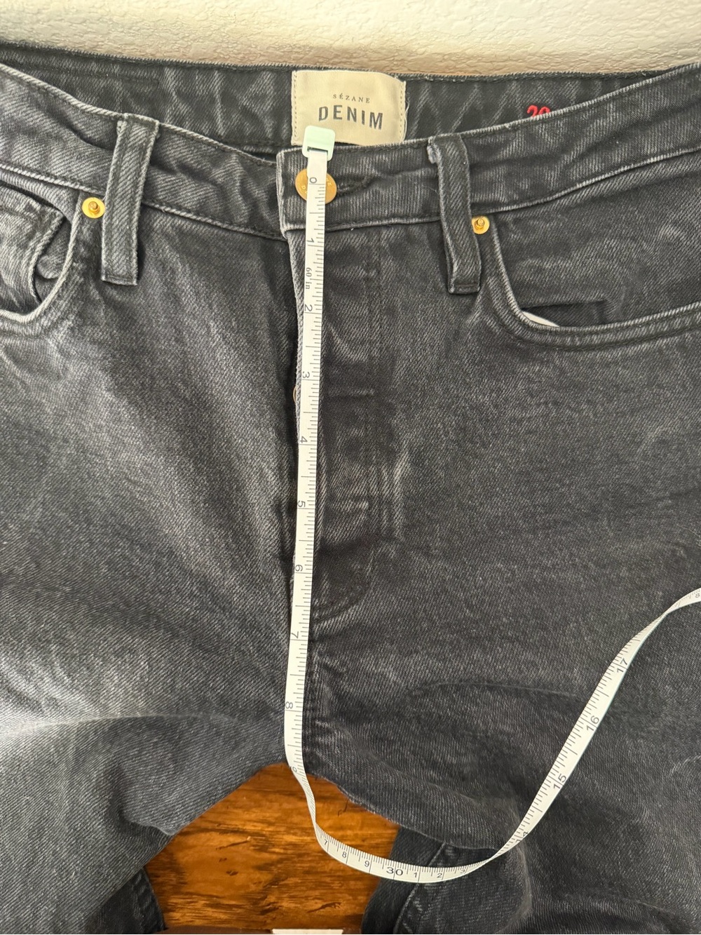 Sezane Le Brut Straight Jeans In Black Size 28 - Picture 8 of 10